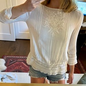 Embroidered white blouse